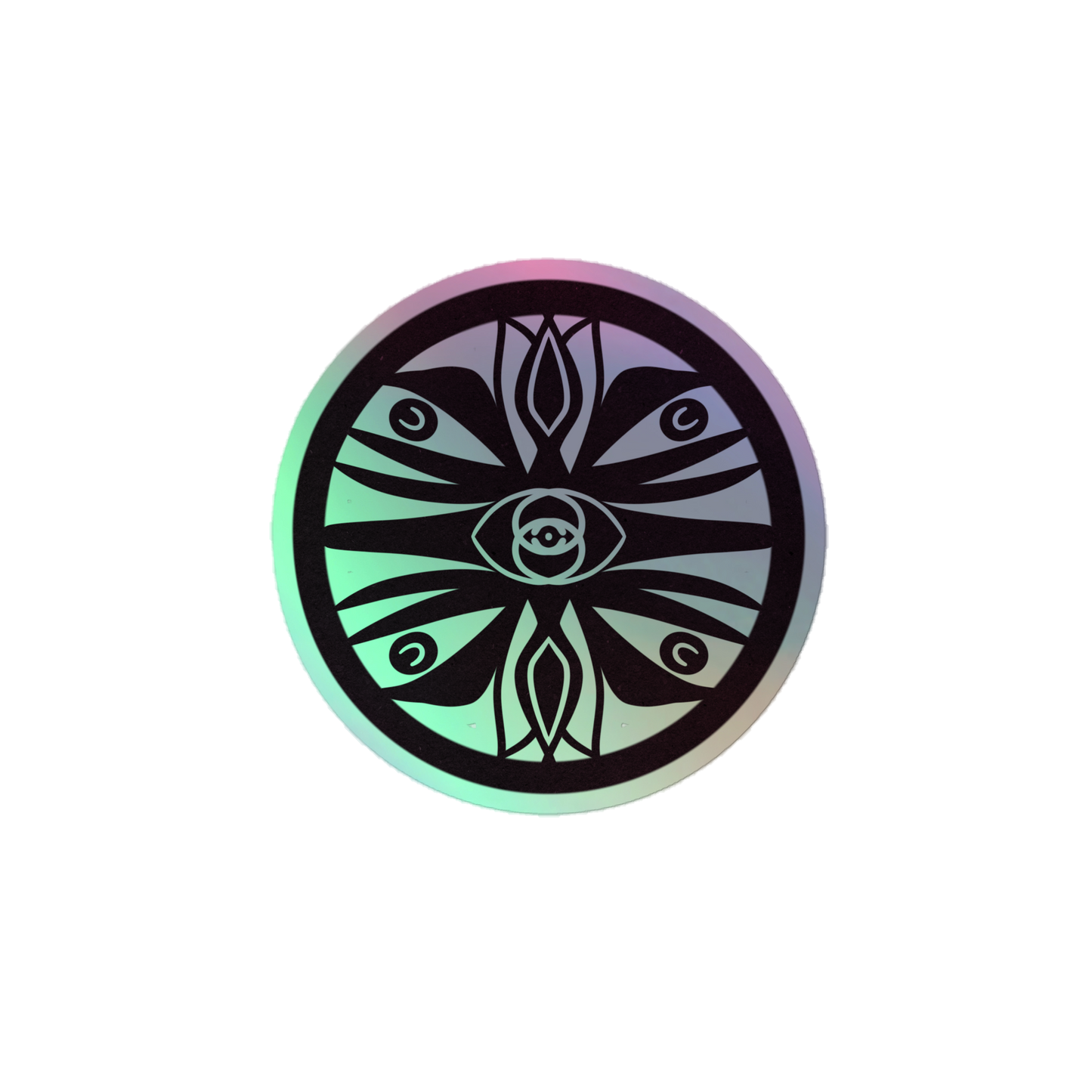 Eye of the Oracle Emblem Holographic Stickers