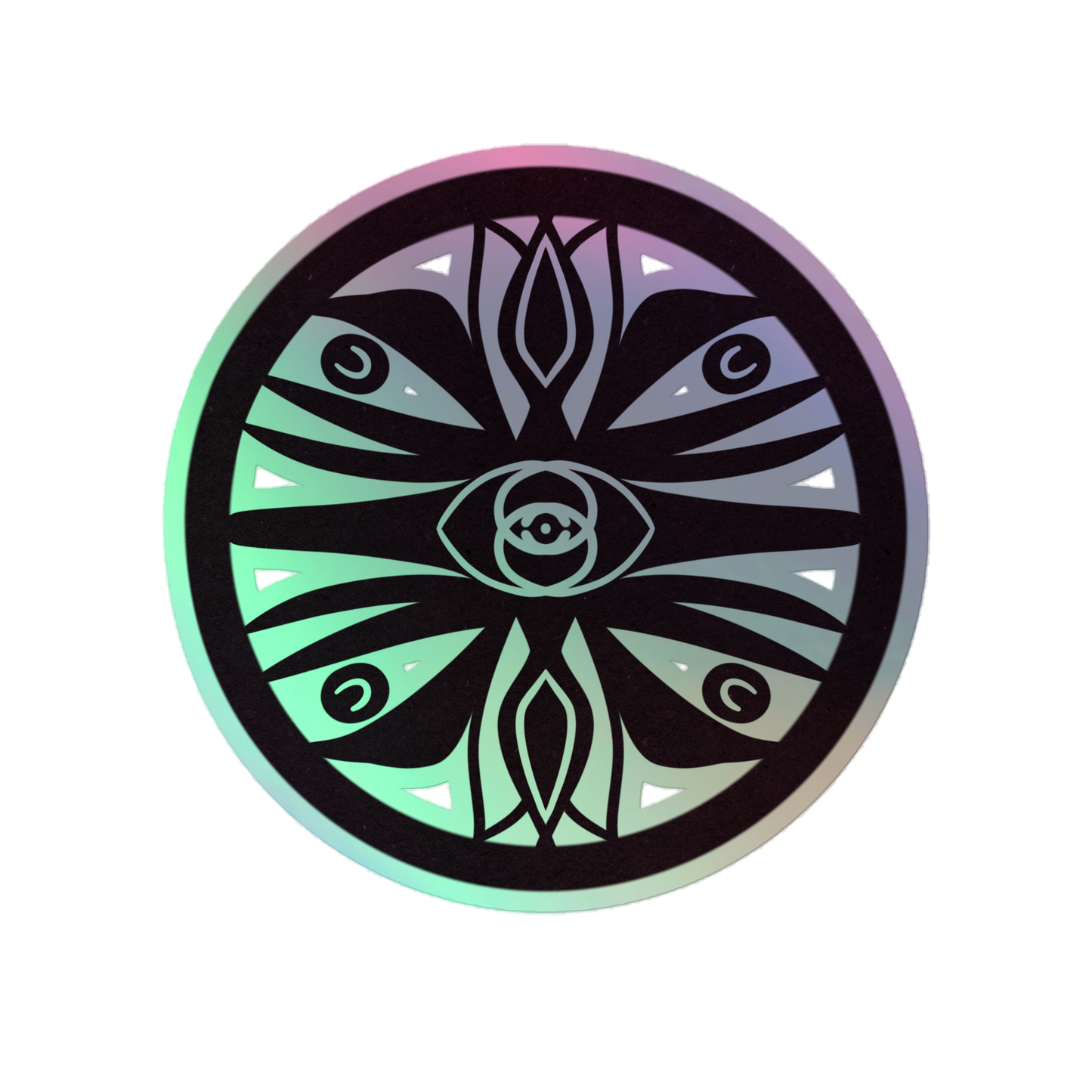 Eye of the Oracle Emblem Holographic Stickers