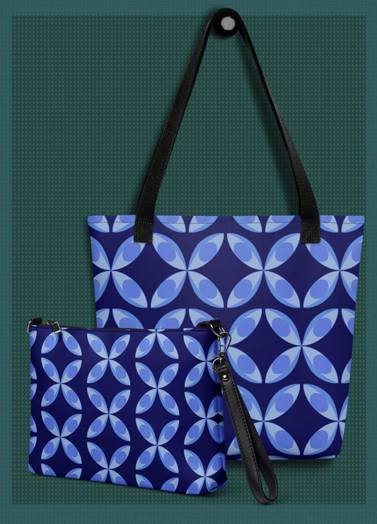 Bauhaus Eyes Patterned Coordinating Crossbody Bag + Tote