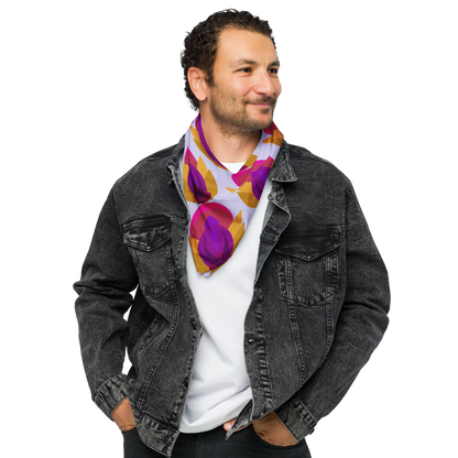 Retro Lotus Pattern Bandana Scarf