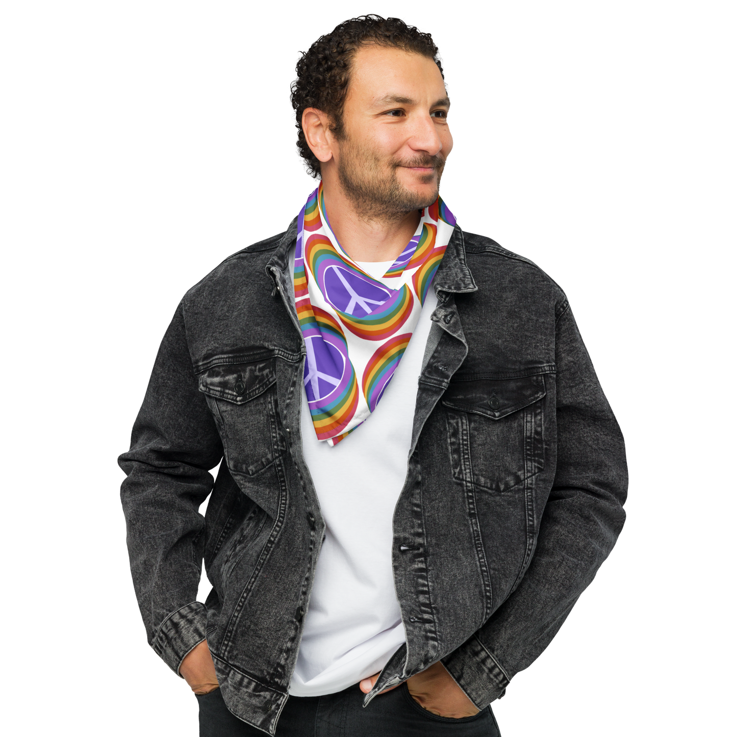 Rainbow Peace (Light) Bandana Scarf