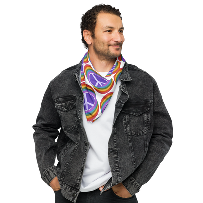 Rainbow Peace (Light) Bandana Scarf