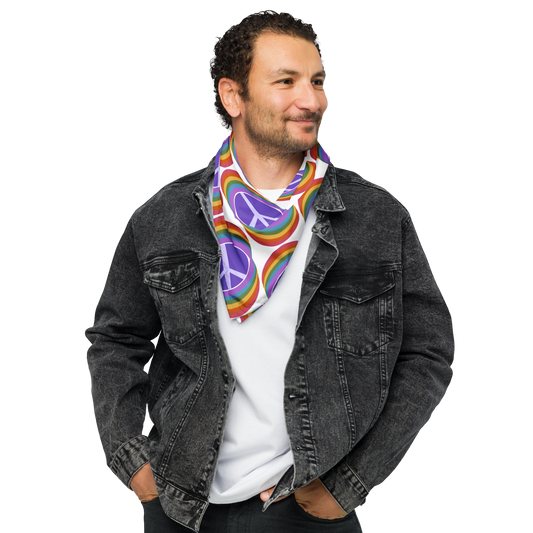 Rainbow Peace (Light) Bandana Scarf