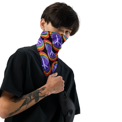 Rainbow Peace (Dark) Bandana Scarf