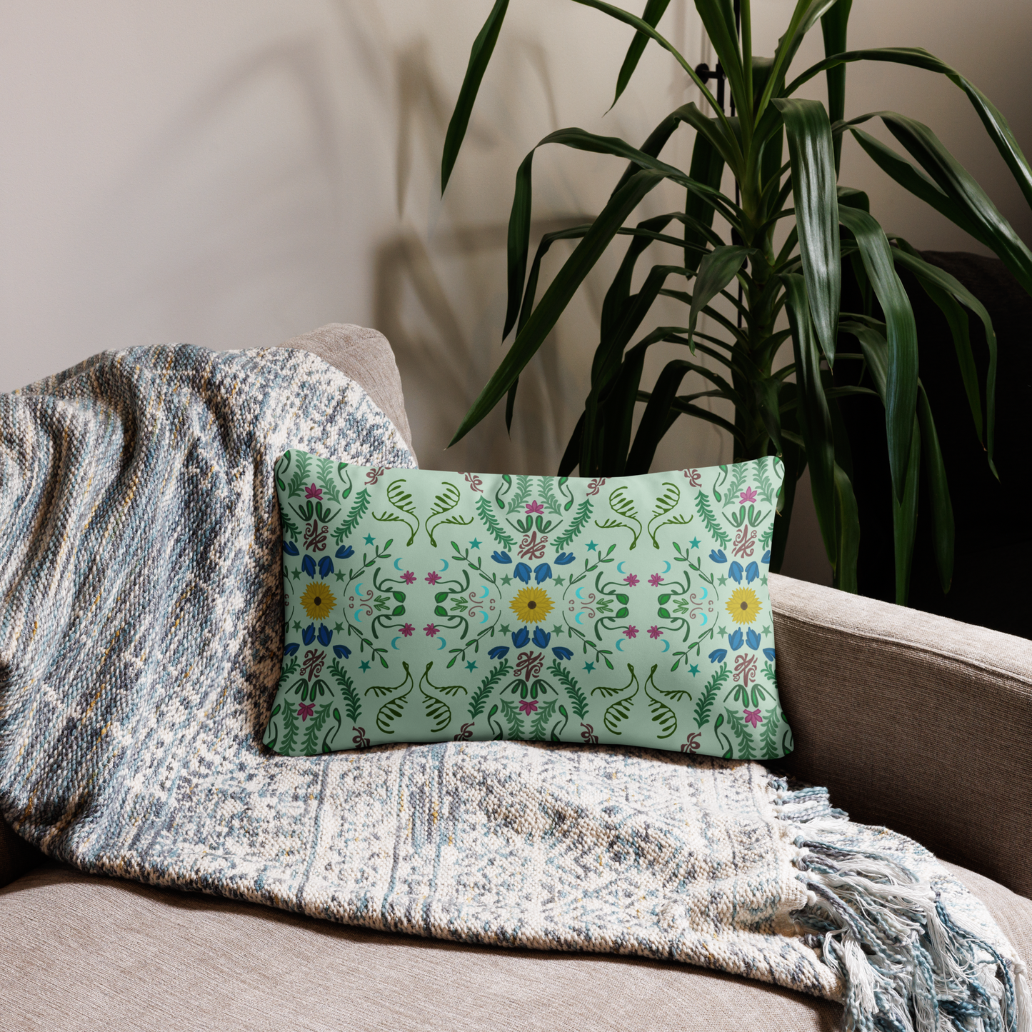 Sunflower Folk Art Pillow Cases