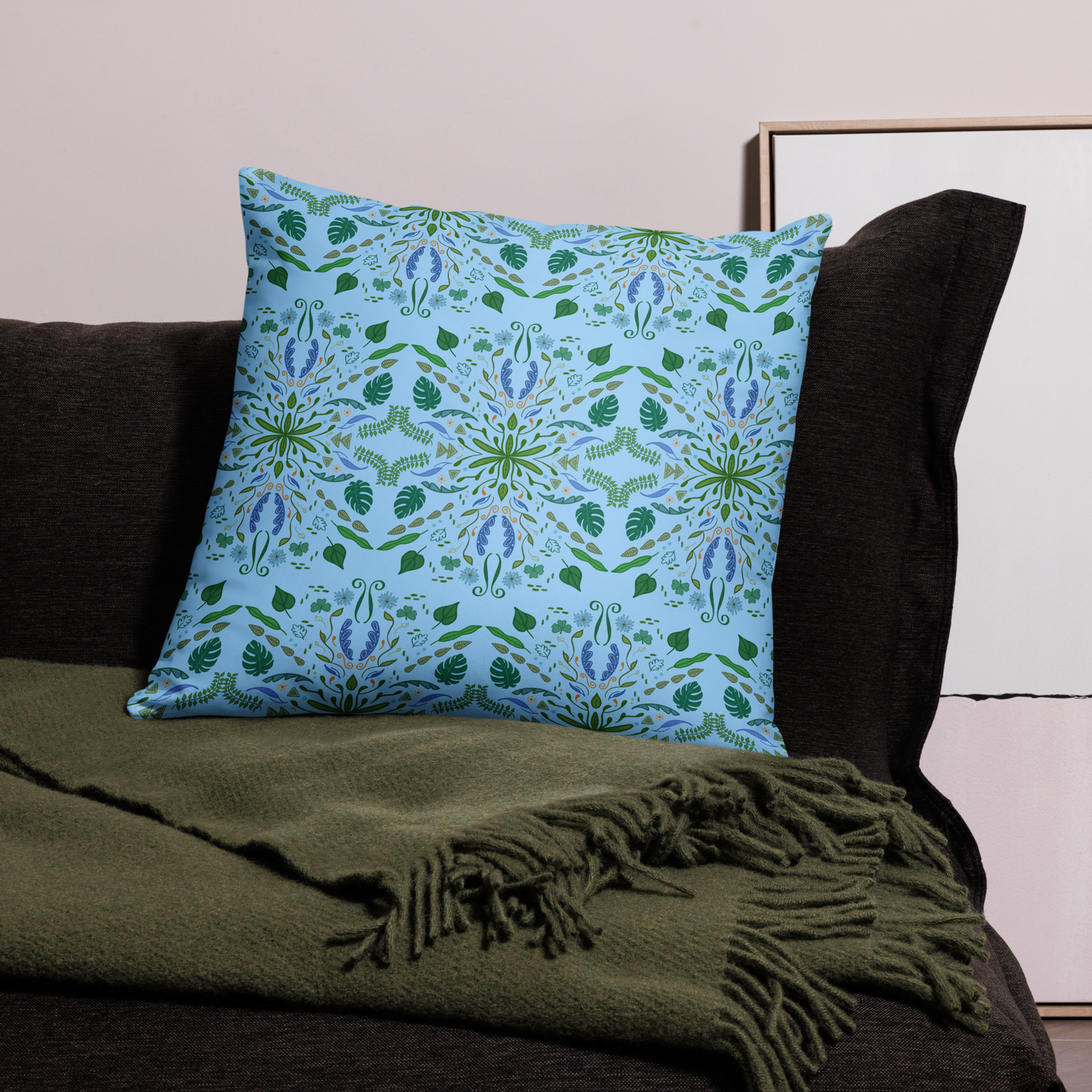 Leaf Pop Folk Art Pillow Cases