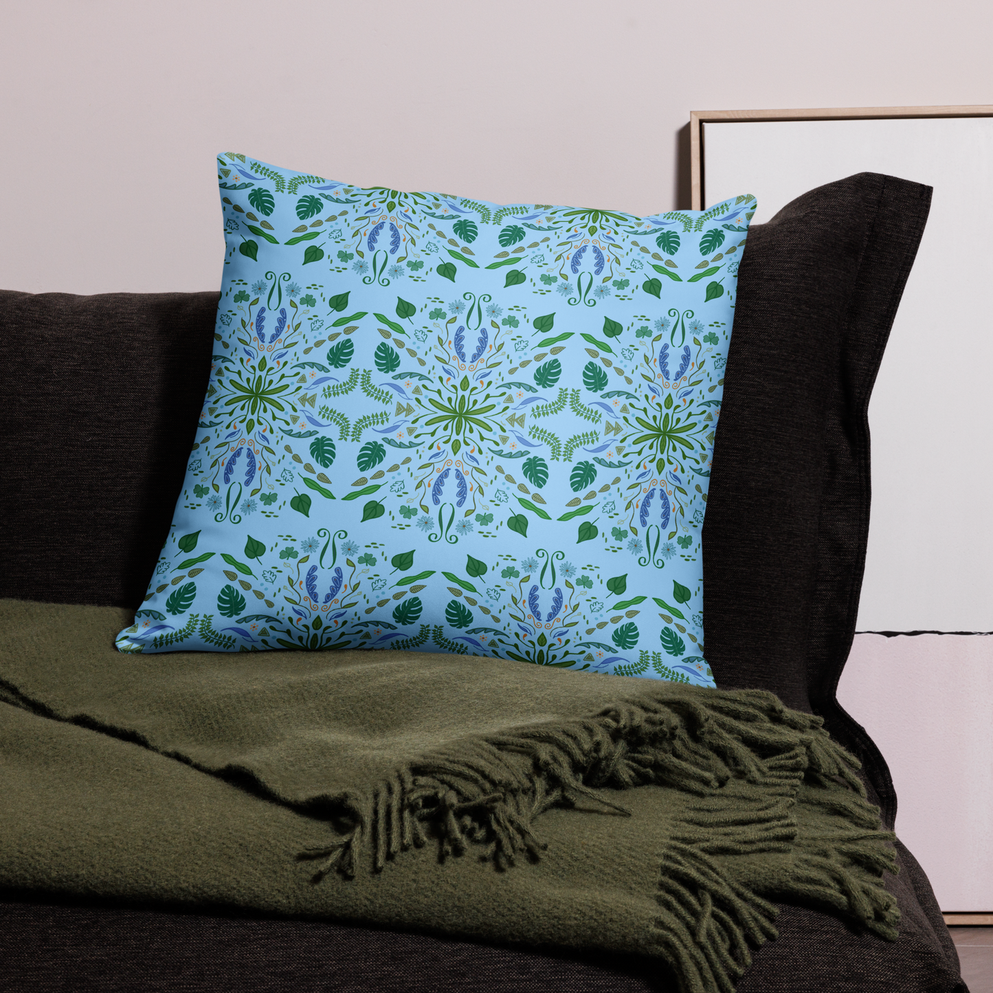 Leaf Pop Folk Art Pillow Cases