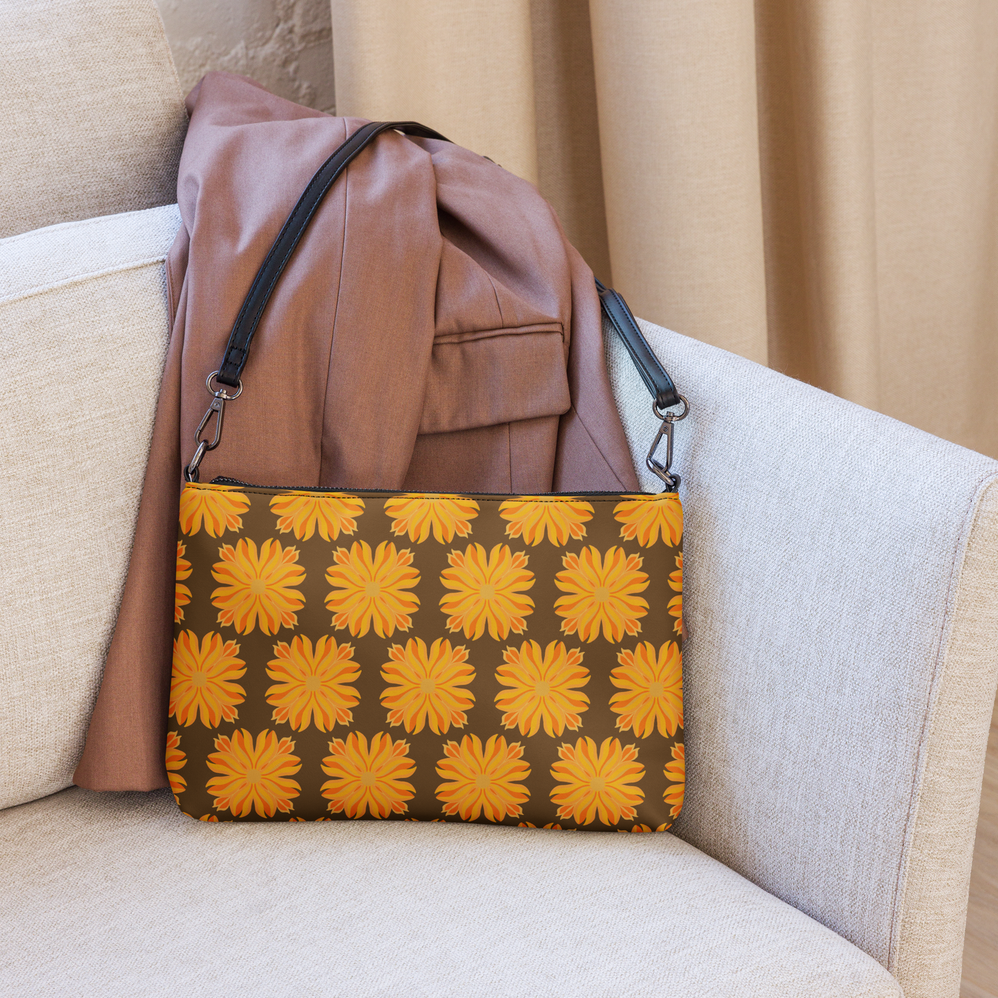 Retro Sunburst Crossbody Bag