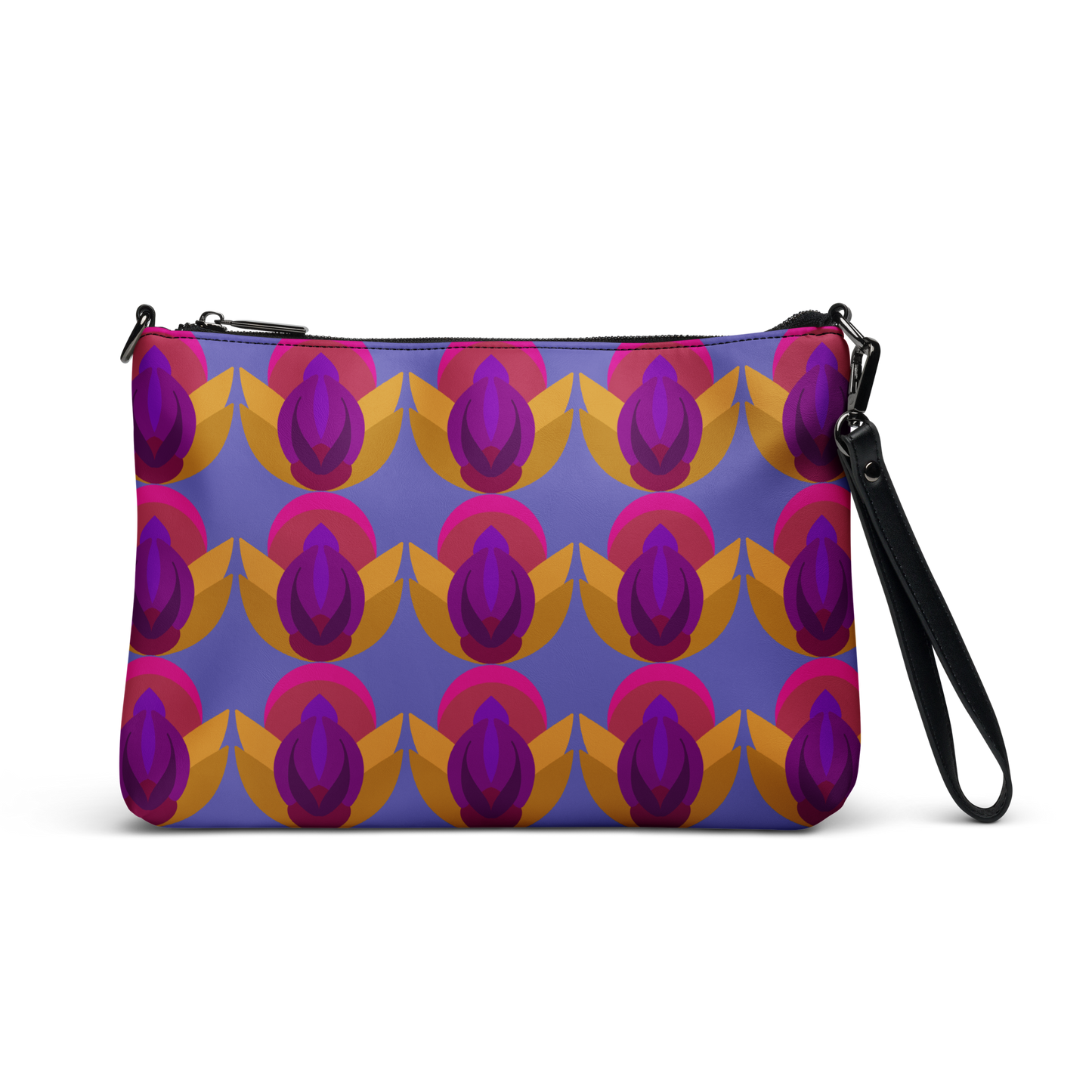 Retro Lotus Crossbody Bag