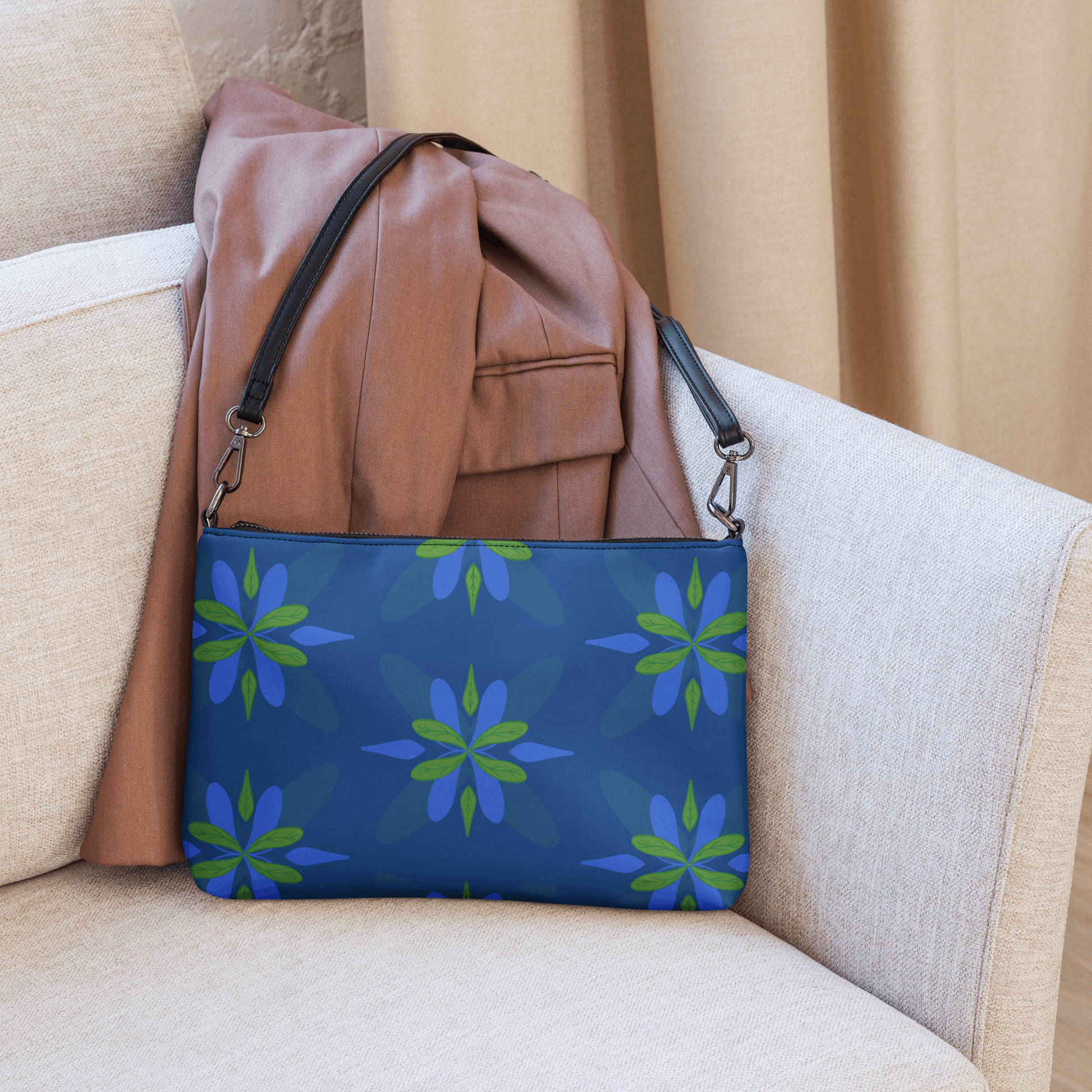 Blue Sky Botanical Crossbody Bag