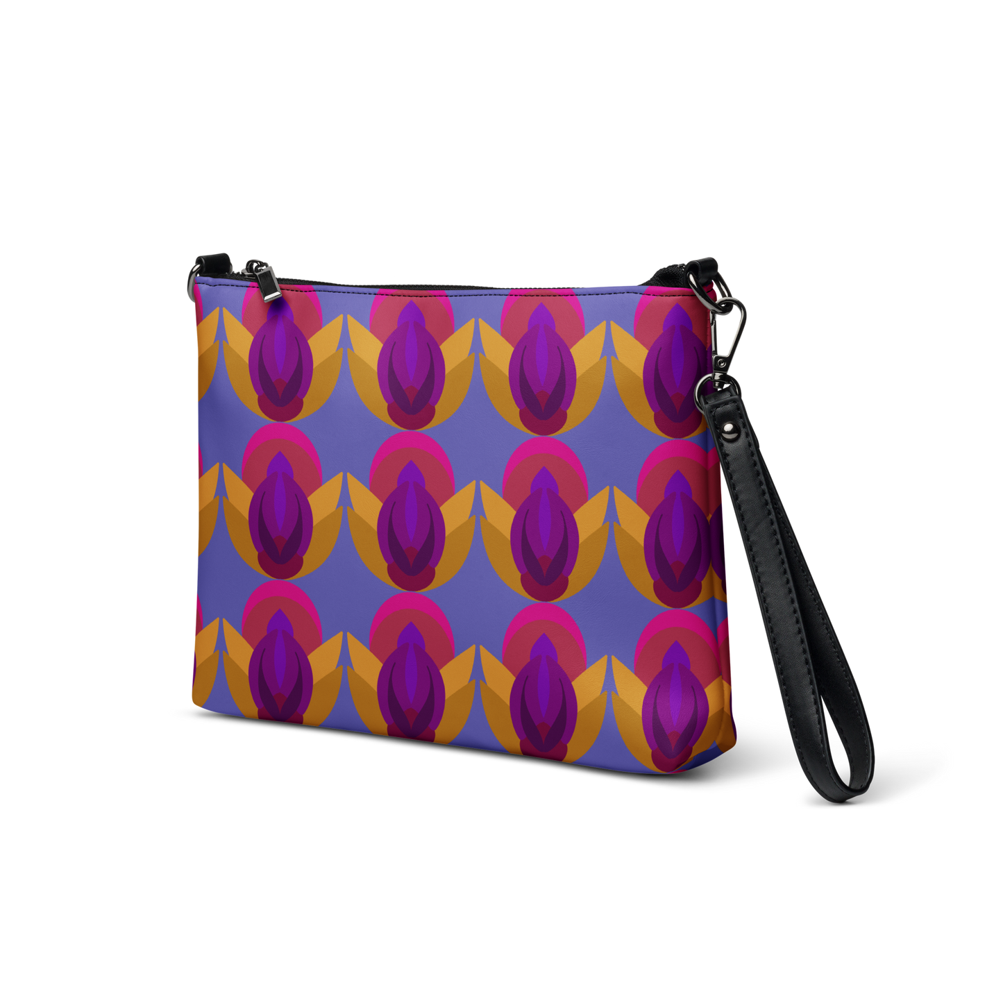 Retro Lotus Crossbody Bag