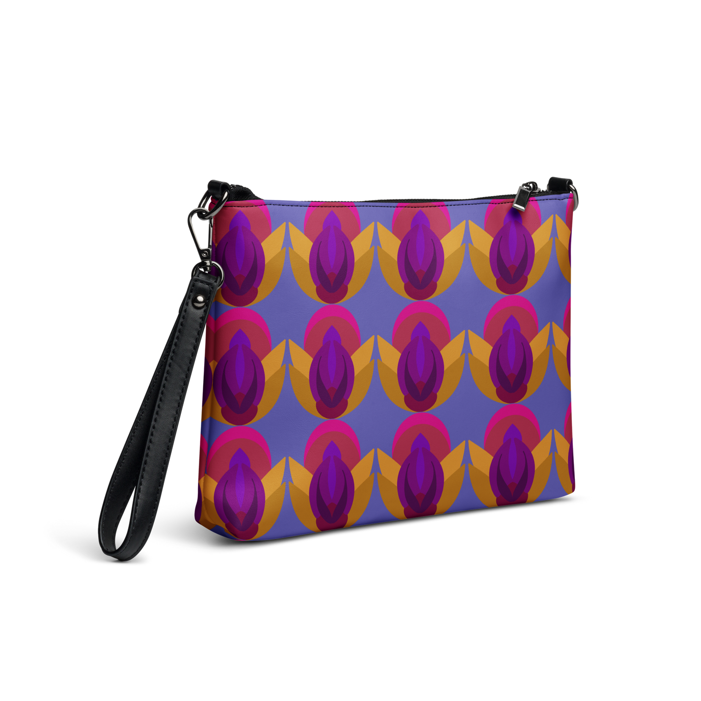 Retro Lotus Crossbody Bag