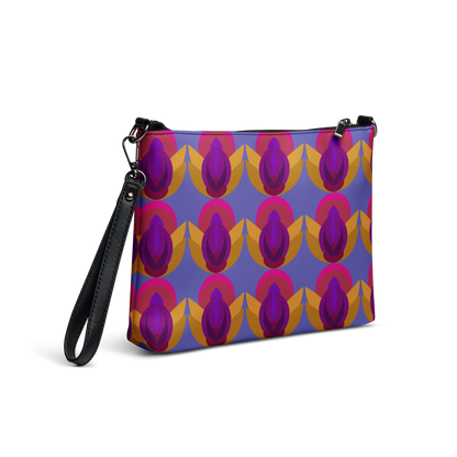 Retro Lotus Crossbody Bag