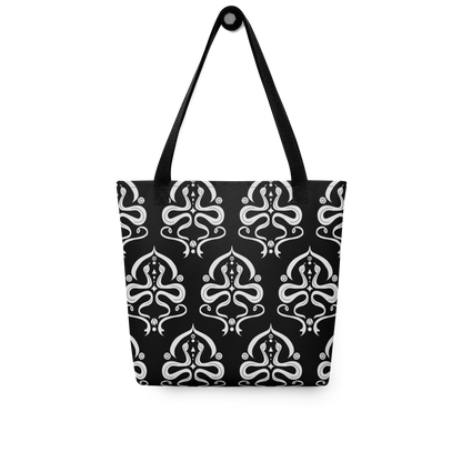 Serpentine Veil Emblem Patterned Tote