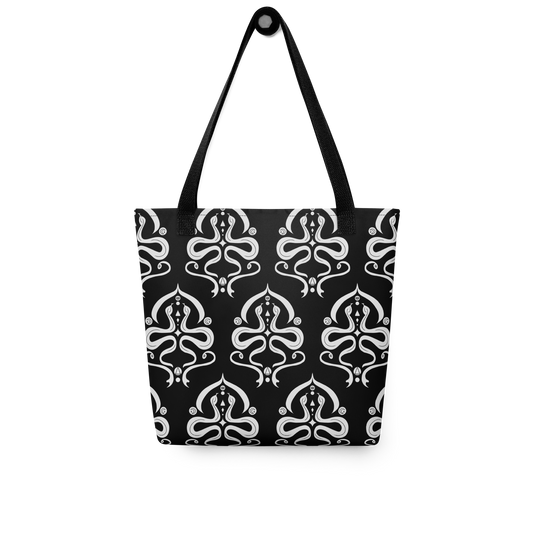 Serpentine Veil Emblem Patterned Tote