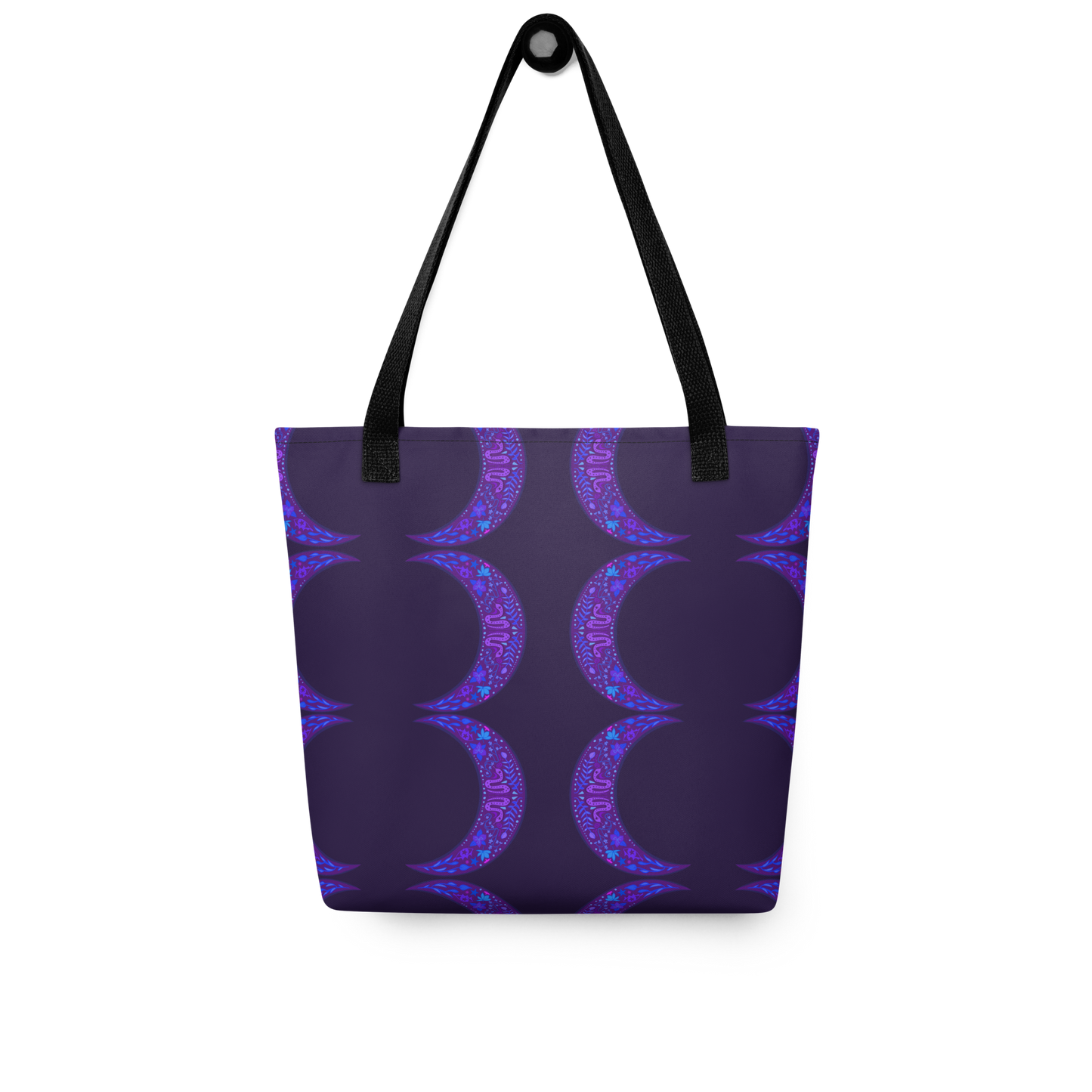 Serpent Moon Folk Art Patterned Tote