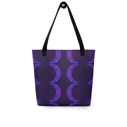 Serpent Moon Folk Art Patterned Tote