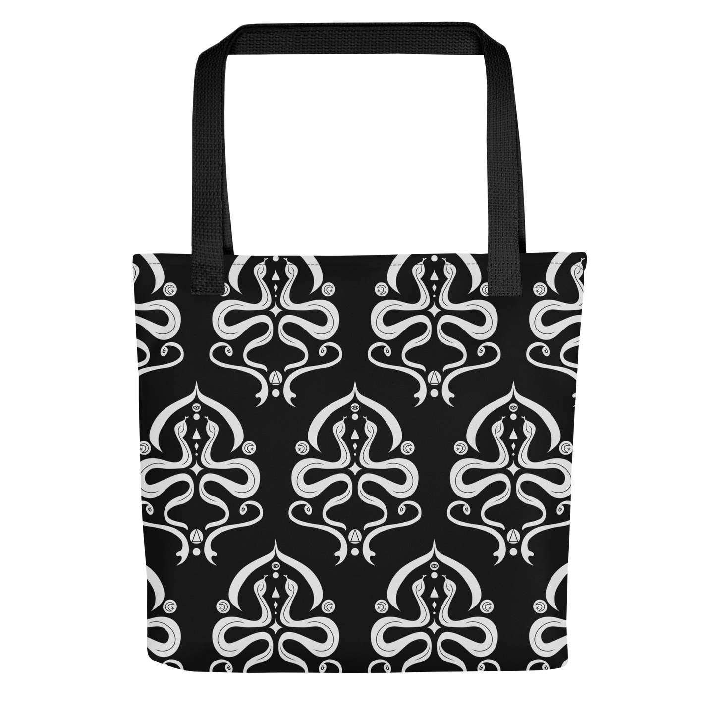 Serpentine Veil Emblem Patterned Tote