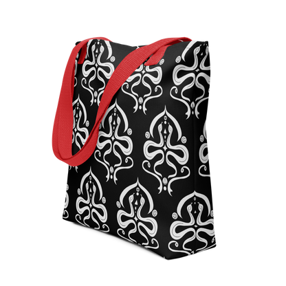 Serpentine Veil Emblem Patterned Tote