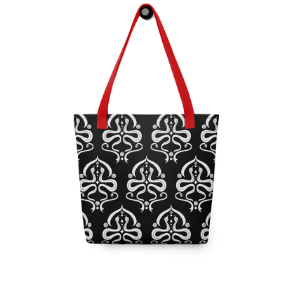 Serpentine Veil Emblem Patterned Tote