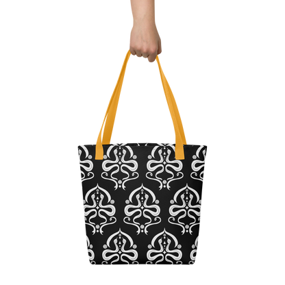 Serpentine Veil Emblem Patterned Tote