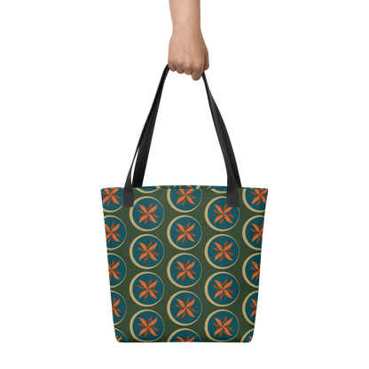 Fire Flower Pattern Tote