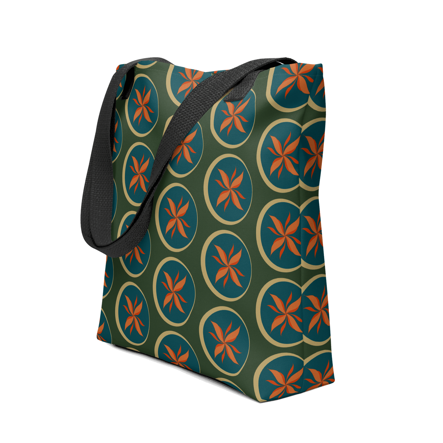 Fire Flower Pattern Tote