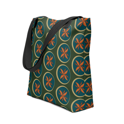 Fire Flower Pattern Tote