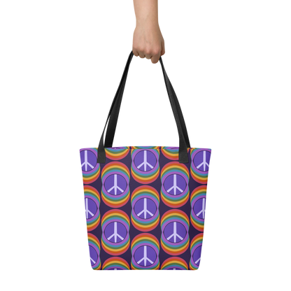 Rainbow Peace Tote