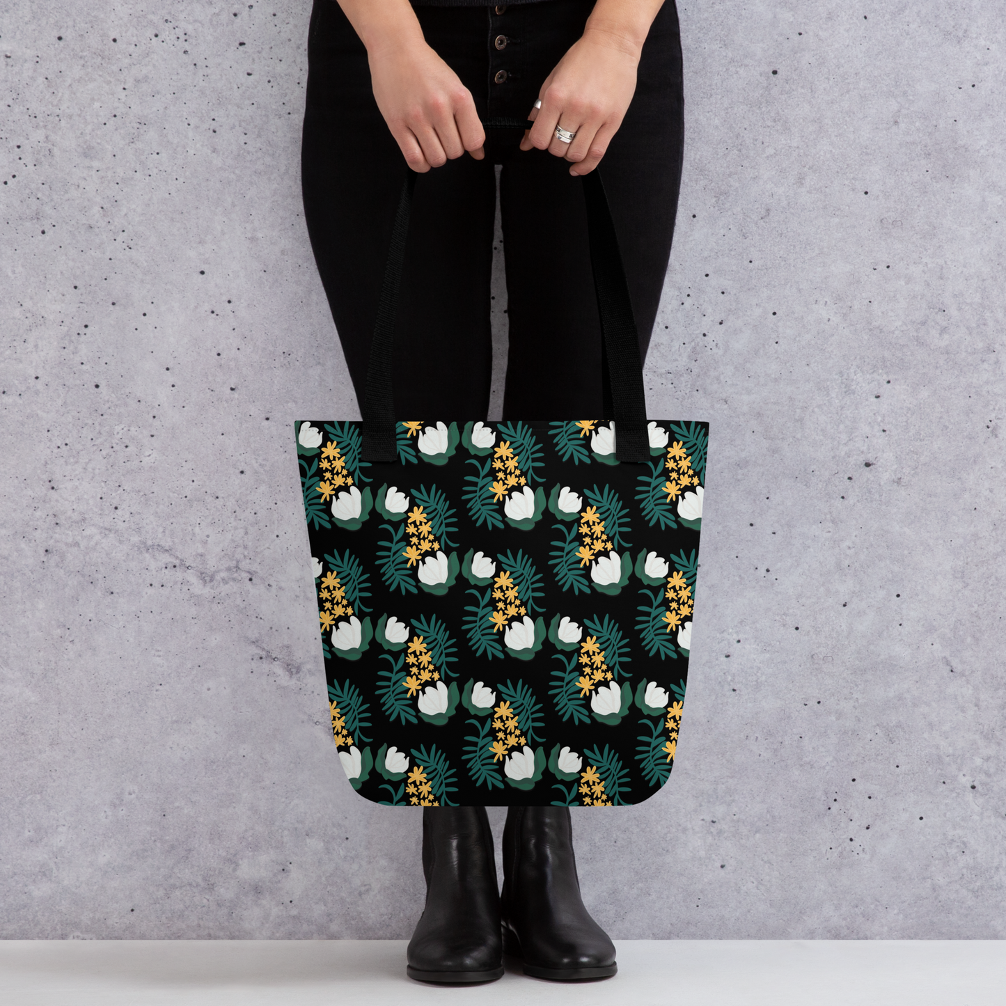 Magnolia & Phlox Pattern Tote