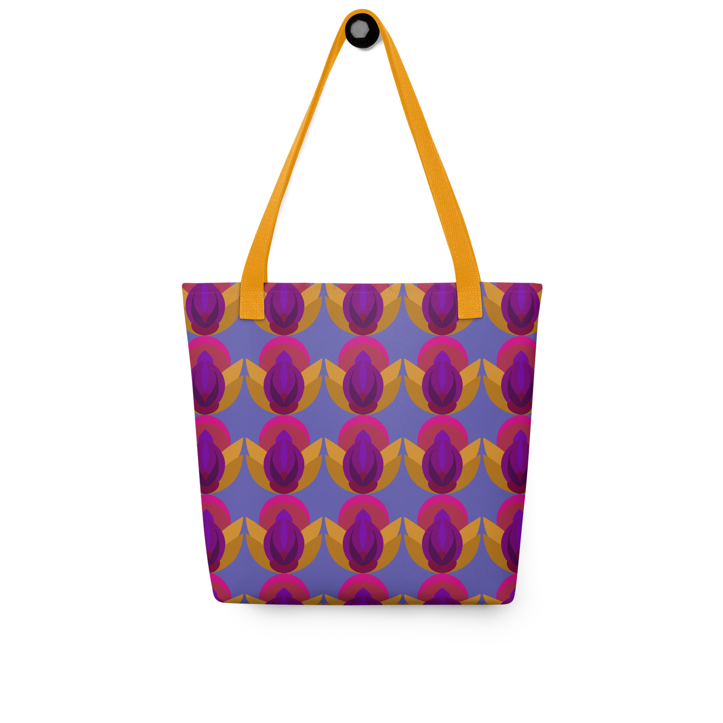 Retro Lotus Pattern Tote