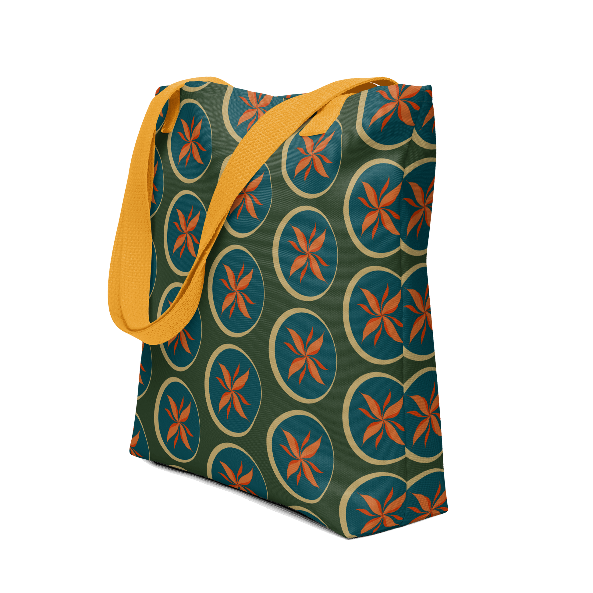 Fire Flower Pattern Tote