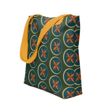 Fire Flower Pattern Tote