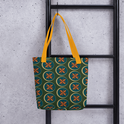 Fire Flower Pattern Tote