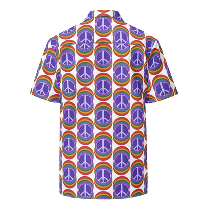 Rainbow Peace (Light) Unisex Button-up Shirt