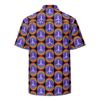 Rainbow Peace (Dark) Unisex Button-up Shirt