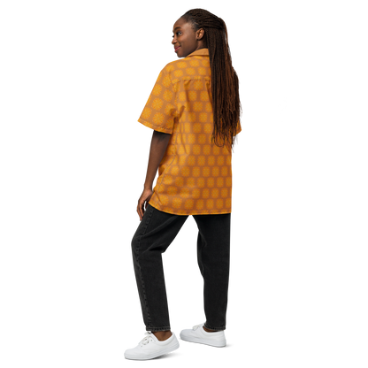 Retro Sunburst Unisex Button-up Shirt