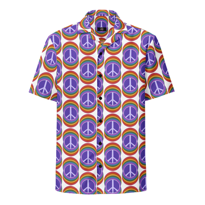 Rainbow Peace (Light) Unisex Button-up Shirt