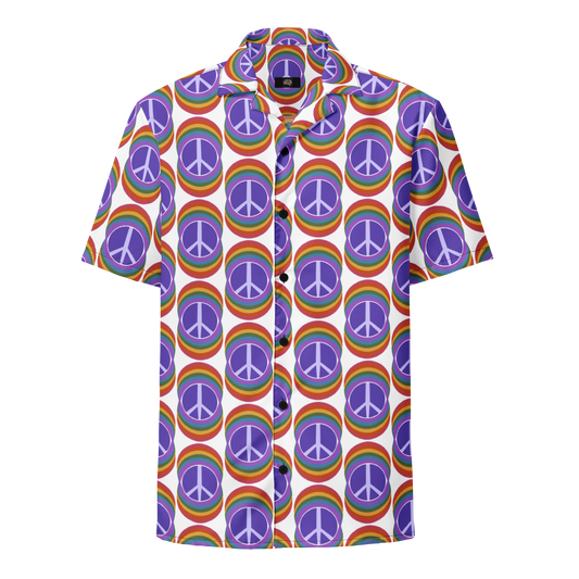 Rainbow Peace (Light) Unisex Button-up Shirt