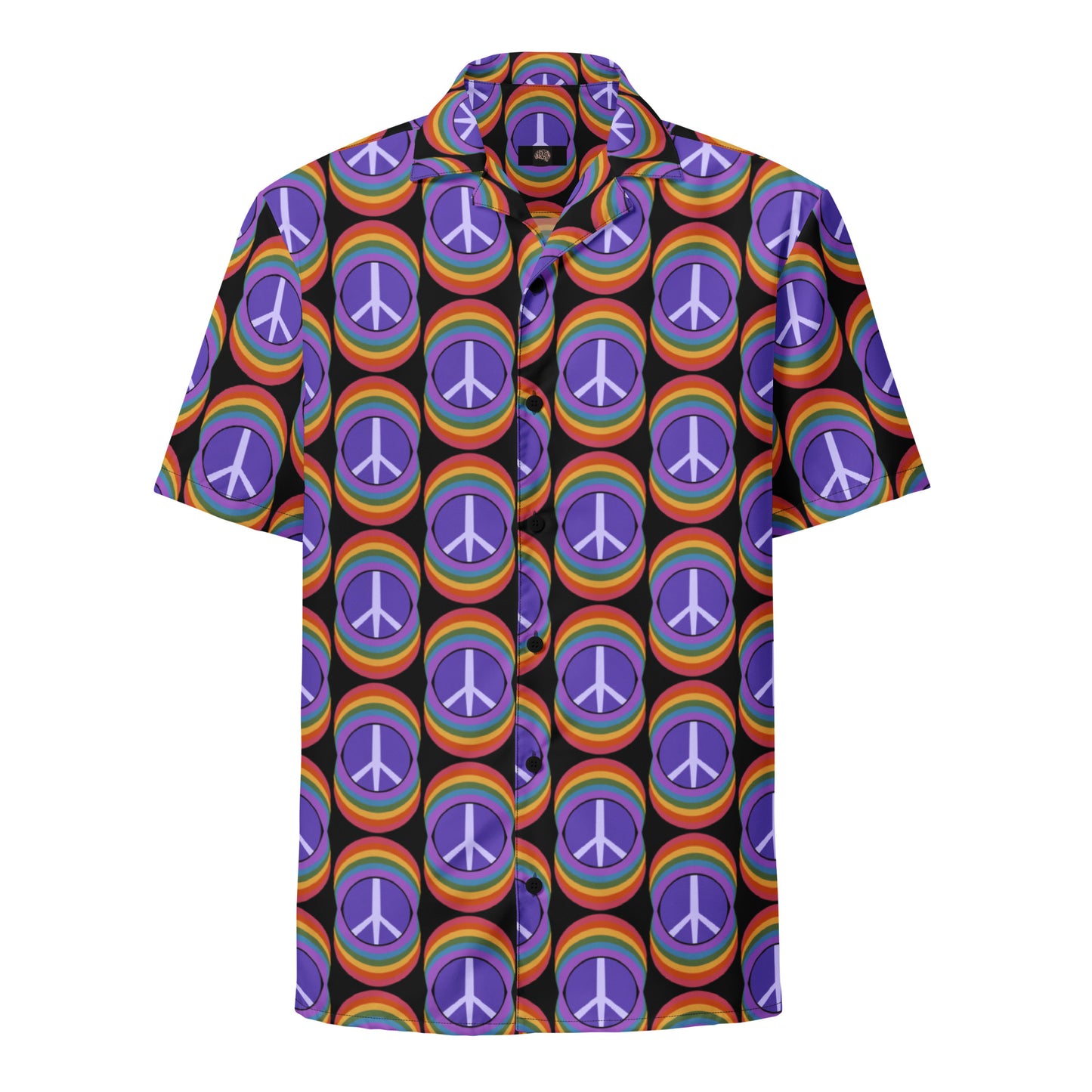 Rainbow Peace (Dark) Unisex Button-up Shirt