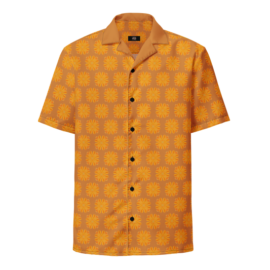 Retro Sunburst Unisex Button-up Shirt