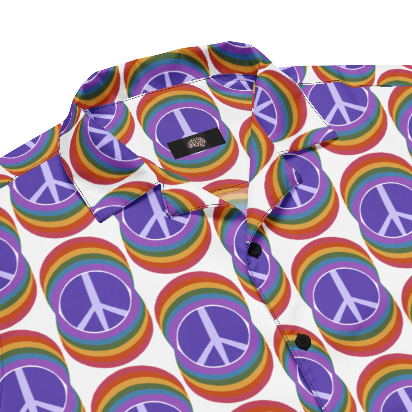 Rainbow Peace (Light) Unisex Button-up Shirt