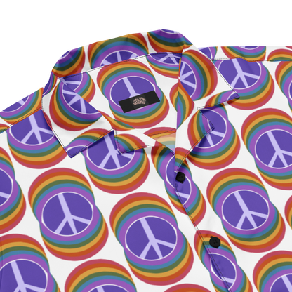 Rainbow Peace (Light) Unisex Button-up Shirt