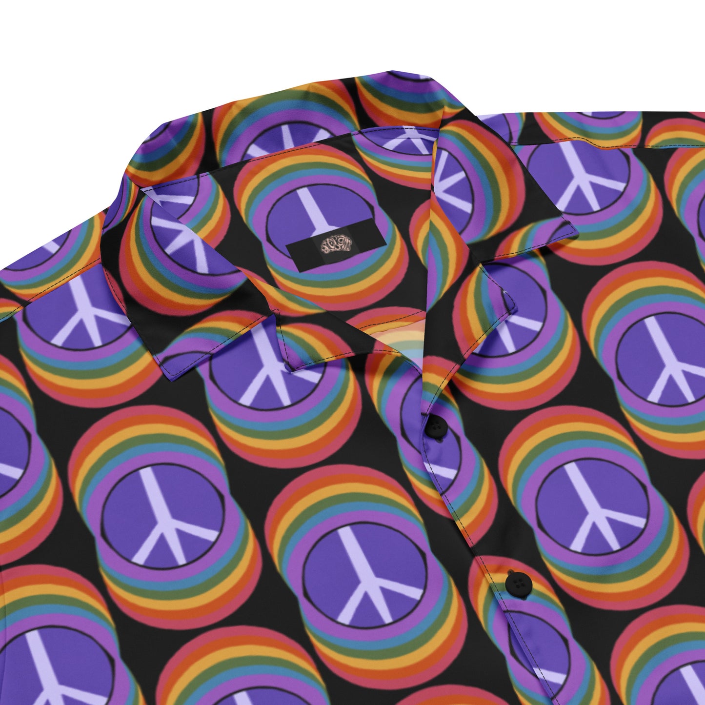 Rainbow Peace (Dark) Unisex Button-up Shirt