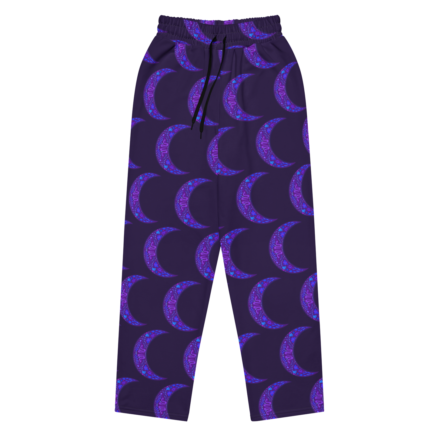 Serpent Moon Folk Art Unisex Wide-leg Joggers