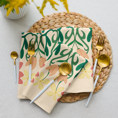 Retro Bouquet Cloth Napkin Set