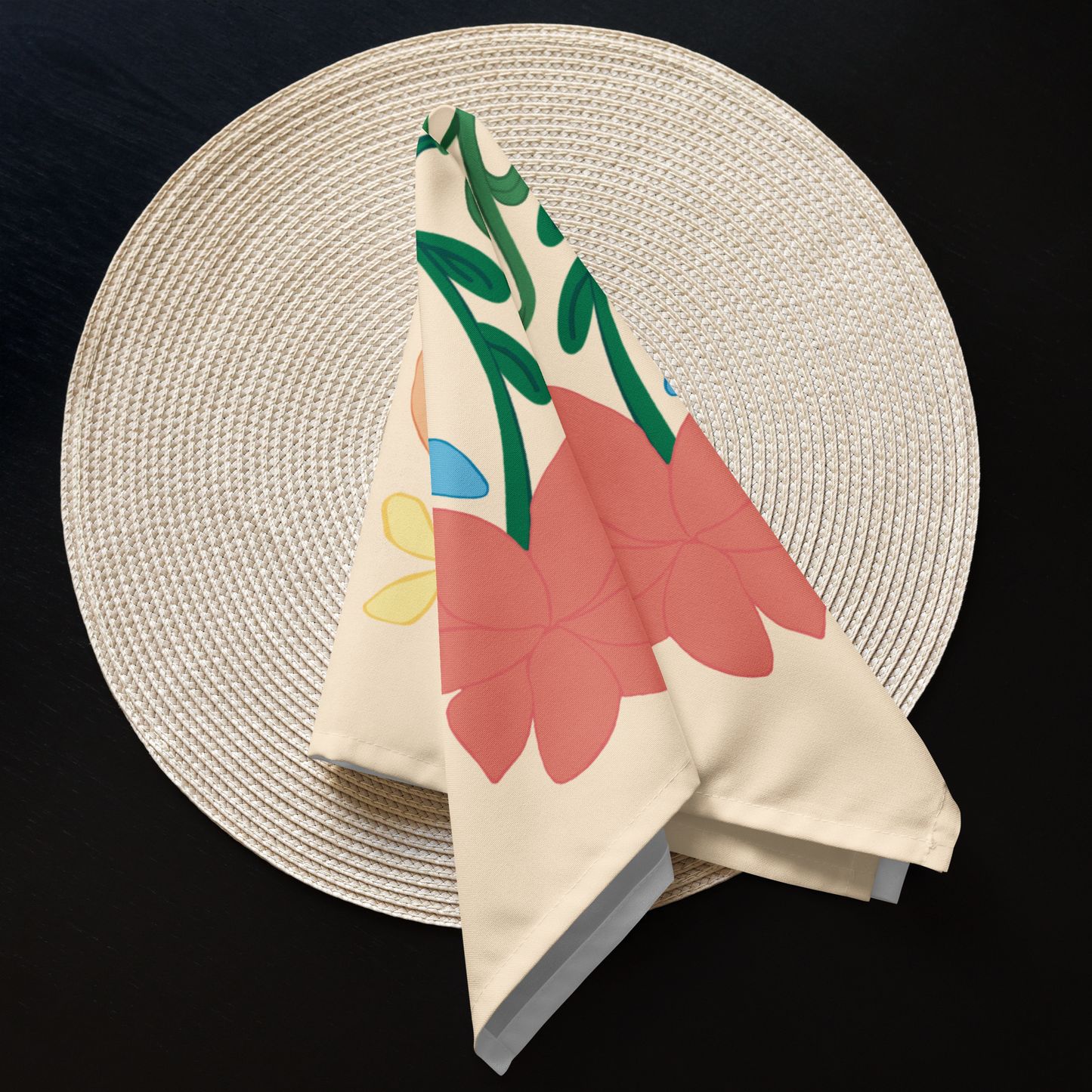 Retro Bouquet Cloth Napkin Set