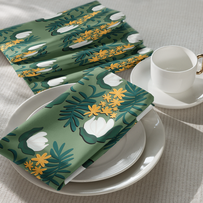 Magnolia + Phlox Pattern Cloth Napkin Set