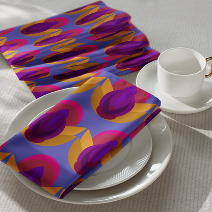 Retro Lotus Cloth Napkin Set