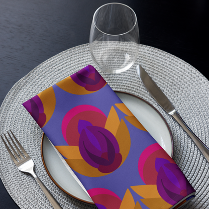 Retro Lotus Cloth Napkin Set